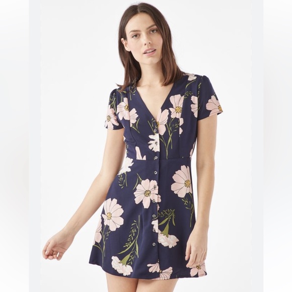 Favlux Dresses | Favlux Fashion Blue Floral Button Up Dress S | Color: Blue/Pink | Size: S | Tatimozol's Closet Favlux Dresses | Favlux Fashion Blue Floral Button Up Dress S | Color: Blue/Pink | Size: S | Tatimozol's Closet